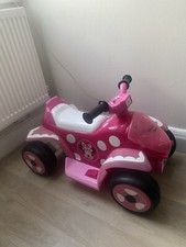 HUFFY Minnie 6V Battery-Powered Ride-On Bubble Quad 1.5-3 yrs Pink