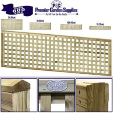 Decorative URBAN Chunky Wooden Trellis Square Thick Panel Topper Divider Wall