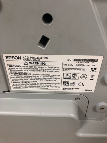 Epson PowerLite Projector 675W H745A 4,354 HOURS W/REMOTE & POWER CORD - 第 9/9 張圖片