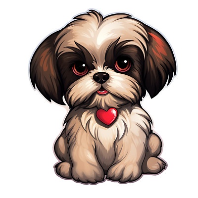 100X Shih Tzu Auto Aufkleber 9x9 cm Hunde Sticker Wetterfest & Selbstklebend