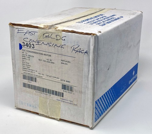 NEW Emerson #3403 PSC Condenser Fan Motor Unused BNIB - Foto 1 di 5
