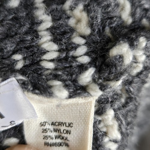 Rüschen behauene Wollmischung vorne offen Fair Isle gestreifter Cardigan Pullover Damen Medium - Bild 4 von 11