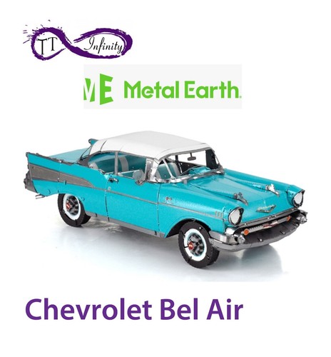 Metal Earth 1957 Chevrolet Bel Air Auto Faszination 3D Modell DIY Kit ME1010 Geschenk - Bild 5 von 10