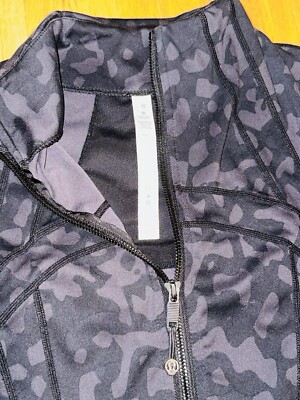 Lululemon Define Jacket Size 6 Camo Multi Black Grey