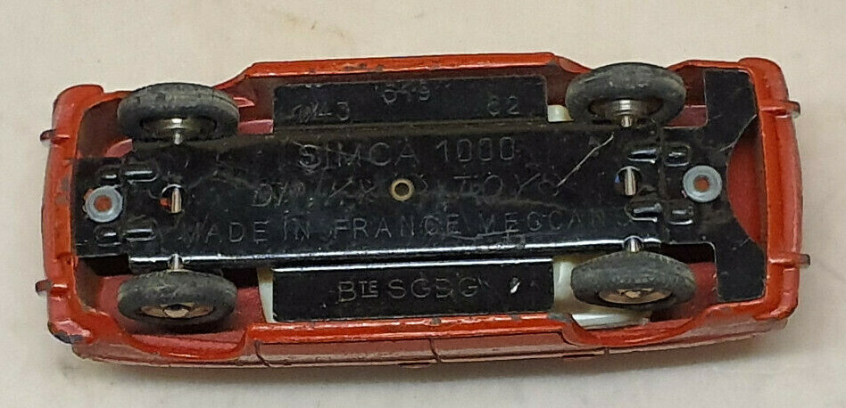 DINKY Toys Simca 1000 Red Ref 519 Made IN France Meccano