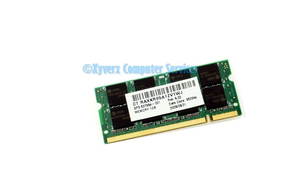 JIYT48UFA GENUINE CENTON MEMORY LAPTOP 1GB 2RX8 PC2-6400S-666-12-F0 DDR2 (CA64) - Image 2 of 2