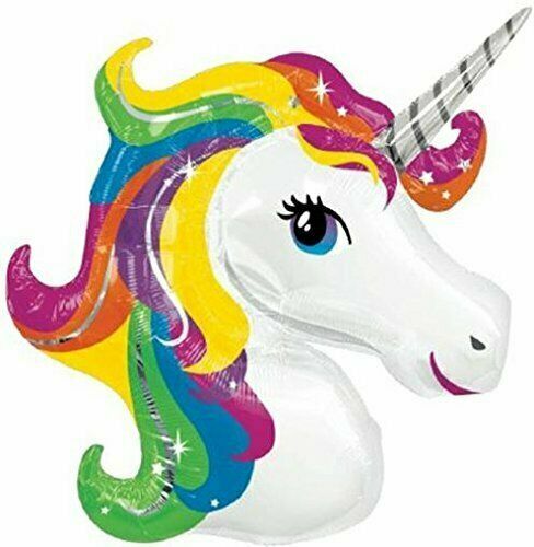 UNICORN Giant Supershape Foil Balloon Birthday Party Rainbow Multi Color New! - Picture 2 of 2