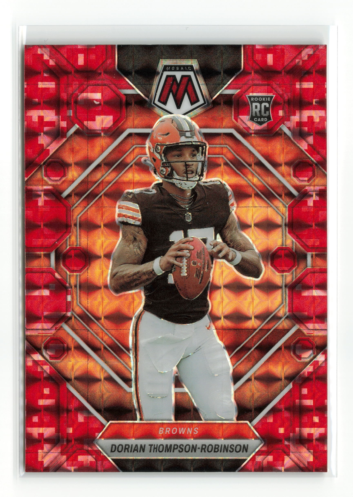 DORIAN THOMPSON-ROBINSON #316 2023 PANINI MOSAIC BROWNS RC RED CAMO SP