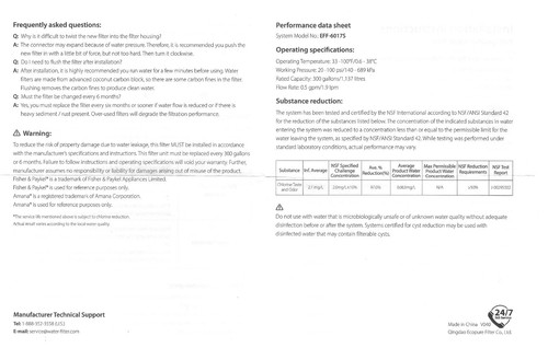 Fisher Paykel RF540, RF540ADUX, RF540ADUX3FPUK, fridge water filter for 67003662 - Picture 8 of 15