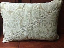 Frontgate Bed Bedroom Throw Pillow Beige Eastern Accents Floral 24x18 Lumbar 