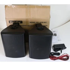 Herdio 6.5" 2-Way Waterproof Indoor/Outdoor Black Speakers 400 Watts HOS-601