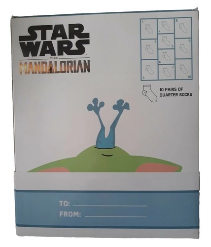 Star Wars 10 Days Of Socks Yoda Green Quarter Socks NIB - Picture 2 of 2