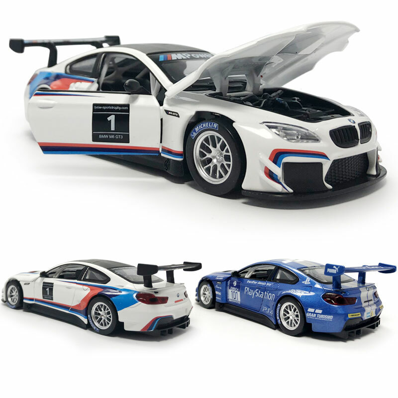 BMW M6 GT3 1:32 Diecast Metal Toy Car Model for Kids and Adults