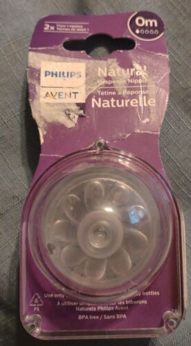 New Sealed Philips Avent Natural Response Nipple 2 Ct. Flow 1 Nipples For Bottle - Picture 1 of 4