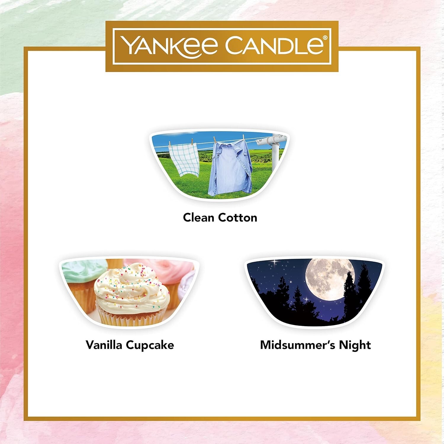 Yankee Candle Gift Set 3 Scented Wax Melts + Melt Warmer & Unscented