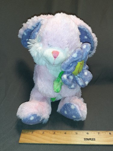 Kelly Toy Bunny Rabbit Plush Purple Pink Polka Dot Flower Easter Stuffed Animal - Picture 2 of 11