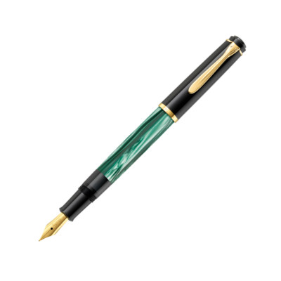 Pelikan Tradition Series M200 Fountain Pen Green Marbled Broad Point-994012