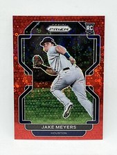 2022 Prizm Baseball Base Jake Meyers Red Donut Circles /99 - Houston Astros #92