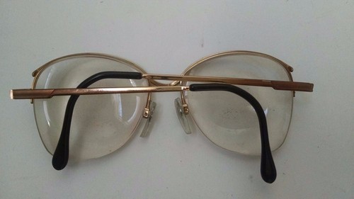 Vtg Eyeglasses Luxottica Avant Garde Aphrodite BrownGlo 115 Rimless Italy - Picture 2 of 3