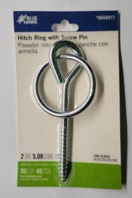 #ad #ad Blue Hawk Hitch Ring With Screw Pin# 0656917 2 inch Light Duty 90lb $7.99