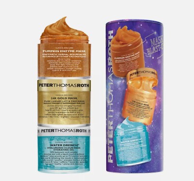Peter Thomas Roth Mask Blast-Off 3-Piece Kit Pumpkin, Water Drench & 24 K NIB