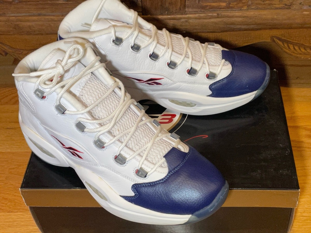 Size 12 - Reebok Question Mid White for sale online | eBay
