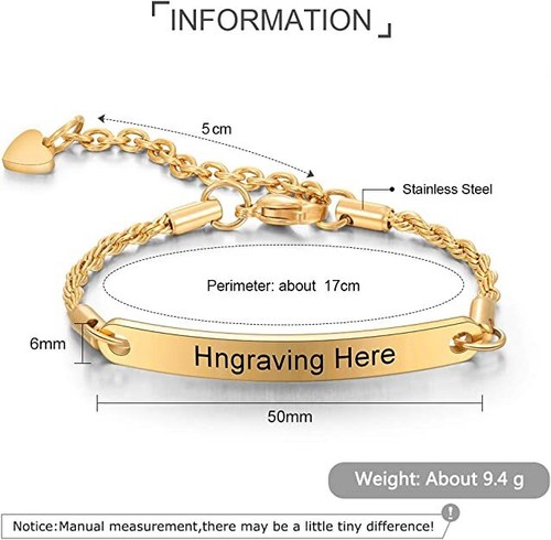 Engraving Stainless Steel Name Bracelet - Picture 7 of 8