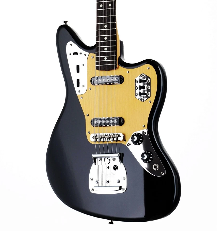 Fender FSR Made in Japan Traditional 60s Jaguar Black Guitar with Buzz Stop Bar - Image 4 of 4