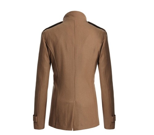 Chaquetón de Invierno Doble Pecho Cálido Gabardina Chaqueta Larga Abrigo Formal Para Hombres - Imagen 12 de 16