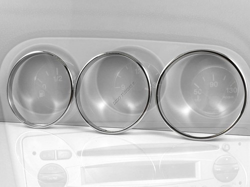 For Alfa Romeo 156 2003-2005 Polished Aluminum Dial Trim Gauge Rings 3pcs - Imagen 2 de 8