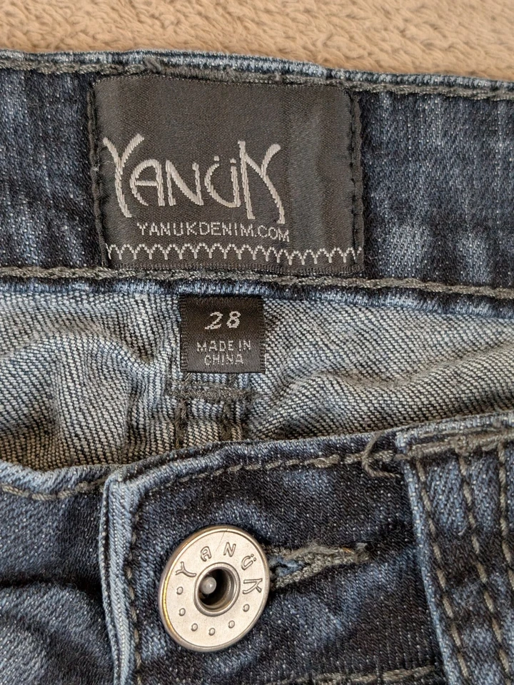 Pantalones de mezclilla para mujer Yanuk Bootcut acampanados talla 28 bolsillo pedrería medidas 28" W X 32" L Foto 3 de 4