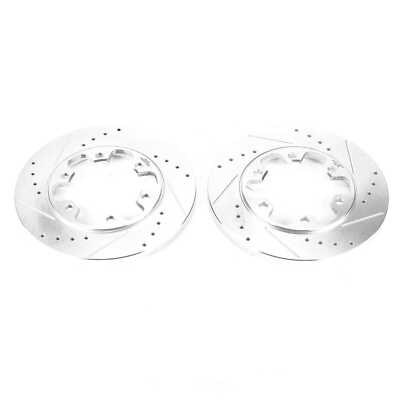 Disc Brake Rotor Set-Rear Drilled, Slotted and Zinc Plated Brake Rotor Pair