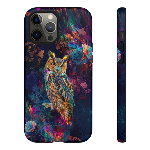 Ethereal Blue Owl Bird Abstract Phone Case for iPhone, Samsung Galaxy, Pixel - 第 75/173 張圖片