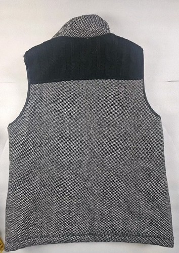 Natural Reflections Womens Vest Black Gray Color Block Zip Up Pockets Size Large - Picture 5 of 7