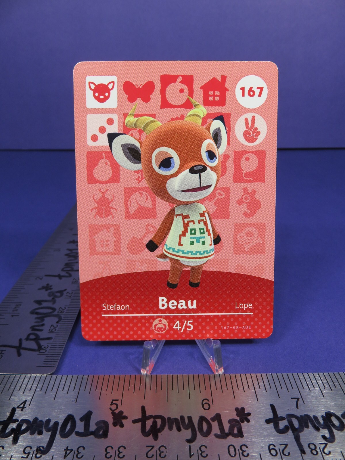 BEAU #167 AUTHENTIC US PACK FRESH Animal Crossing Series 2 Amiibo Card [eSE]
