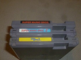 NINTENDO NES SUPER MARIO BROS BROTHERS GAME CARTRIDGE LOT 1 2 3 TRILOGY 5 SCREW