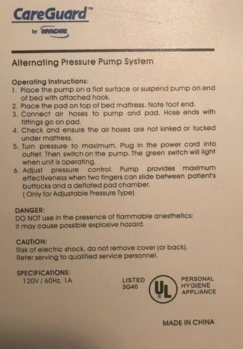 Care Guard Alternating Pressure Pump - Picture 2 of 2