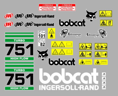 Bobcat 751 Turbo Advanced Decals (Aufkleber) Aufkleber Komplett-Set