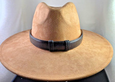 Black SEA snake skin hatband hat band adjustable HANDMADE Western cowboy cowgirl