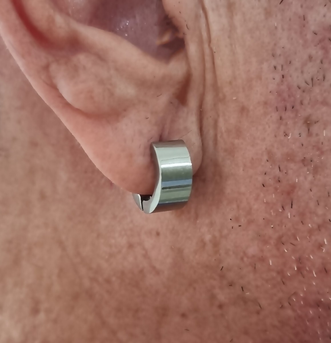 Mono Orecchino Cerchio Fascia Diamantato - Foto 3