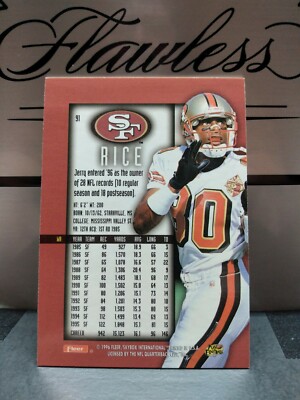1996 Fleer Ultra Sensations Jerry Rice SP Gold #91 | eBay