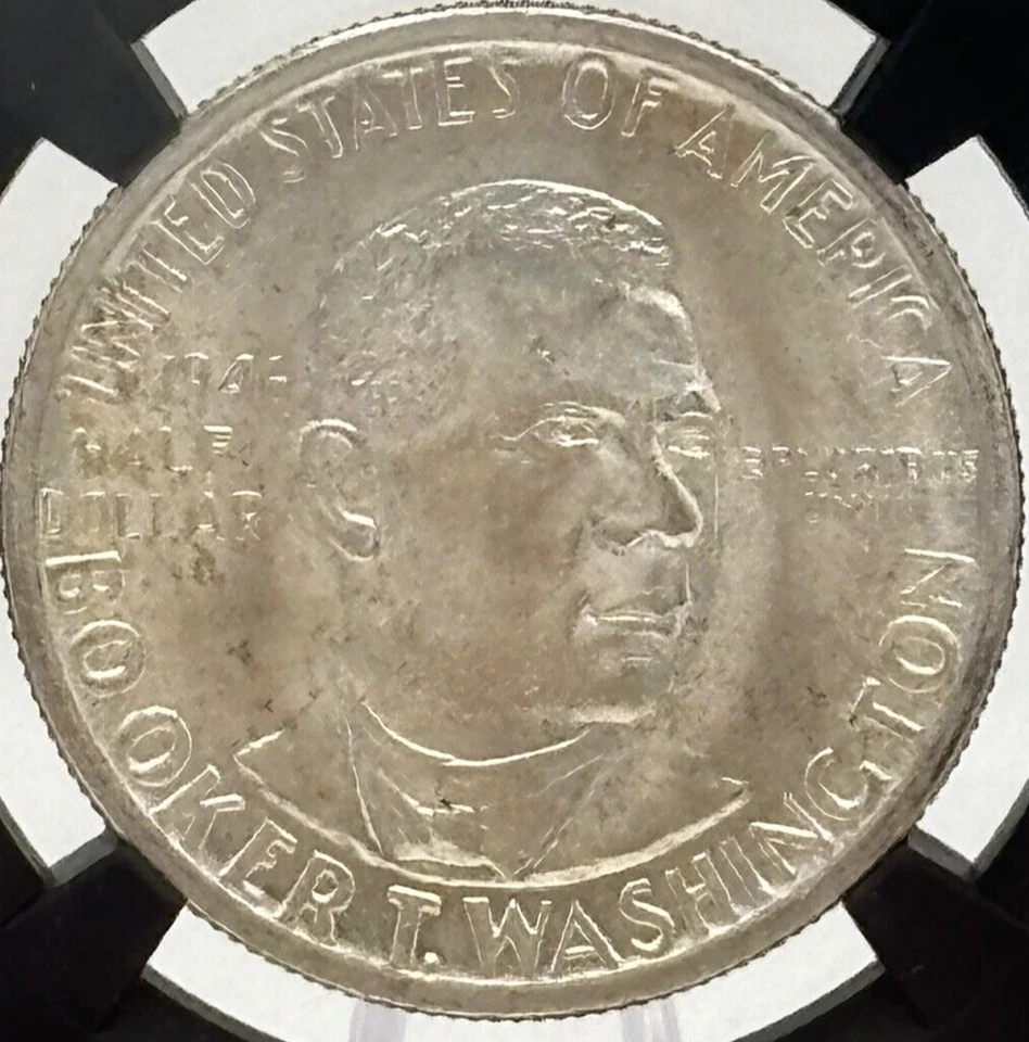 1946 P 50C Booker T. Washington NGC MS-64 Silver Original Bag Fragment #1697 - Image 2 of 4