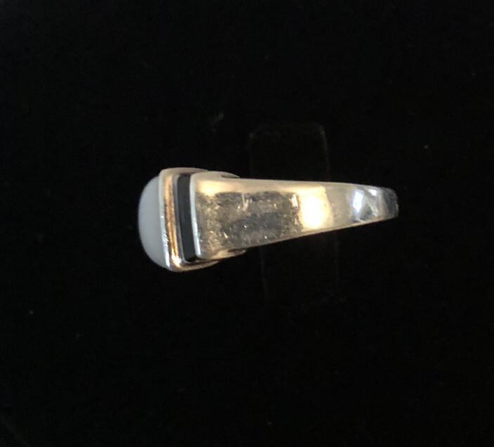 Solid 925 Sterling Silver Ring Mother Of Pearl & … - image 3