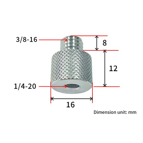 3/8" To 1/4" Male To Female Thread Screw Mount Adapter Tripod Plate Frame Screw - Photo 15/18