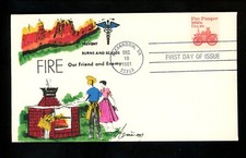 US FDC #1908 Argis Hand Painted HP 1981 Alexandria VA Fire Engine Pumper HC