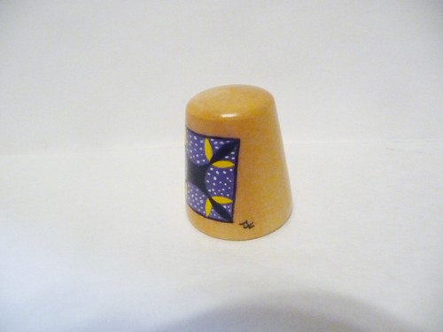 THIMBLE HANDPAINTED COTTONWOOD CARRADUS LTD ED 58/250 "TURKEY TRACKS" QUILT PATT - Picture 2 of 5
