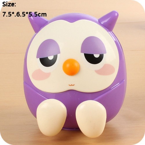 Coffee Purple Lazy Phone Stand Owl Shape Piggy Bank  Office Decoration - 第 2/8 張圖片