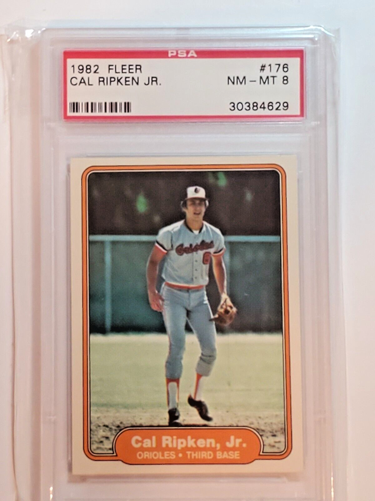 Cal Ripken Jr. - PSA 8 NM-MT 1982 Fleer Rookie #176 card RC - Baltimore Orioles