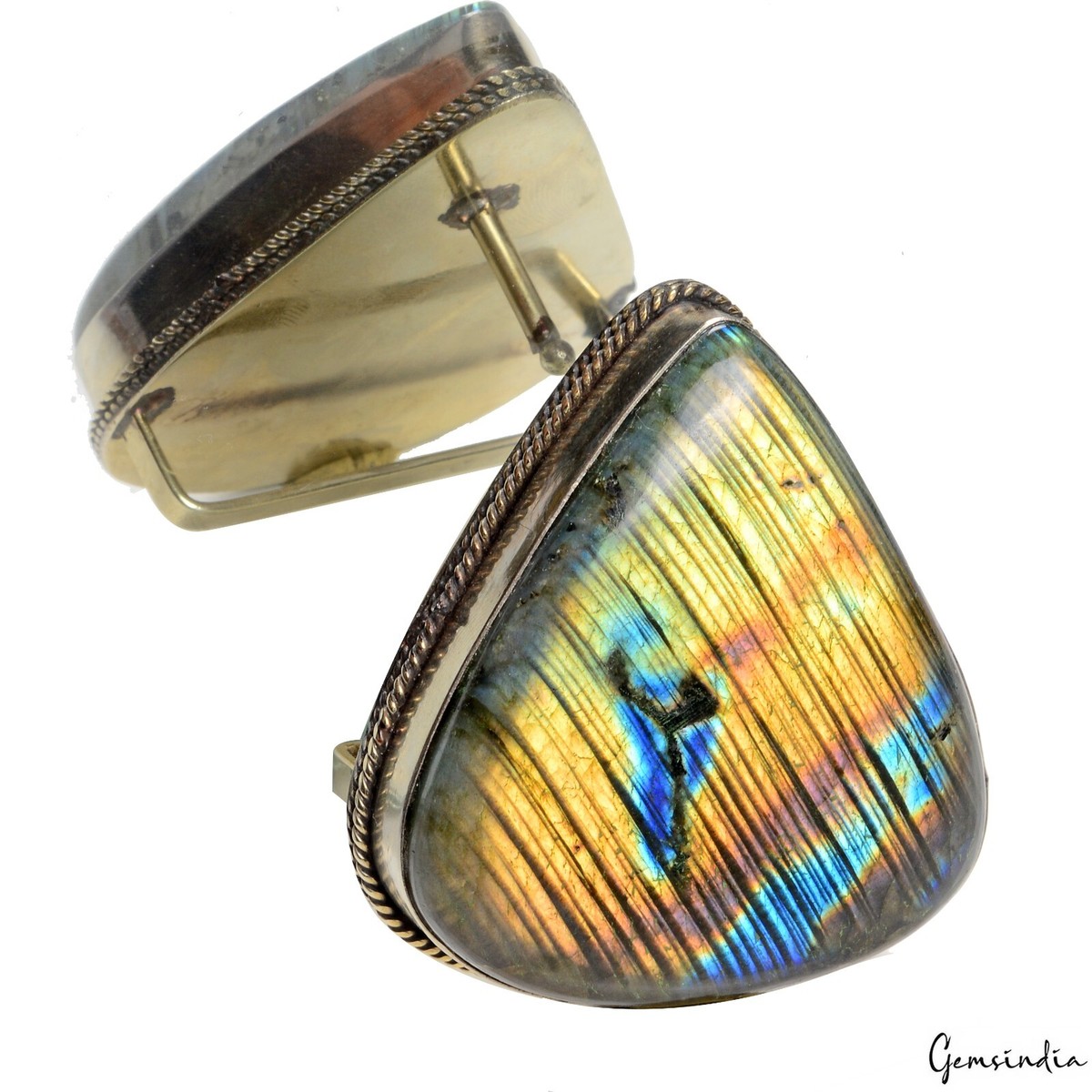 Multi Fire Labradorite Gemstone Silver Handmade Jewelry Belt  display picture 1