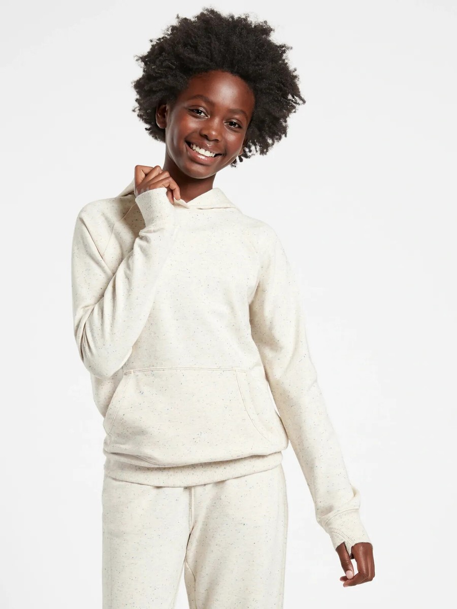 NWT Athleta Girl In Your Element Textured Hoodie Oatmeal
